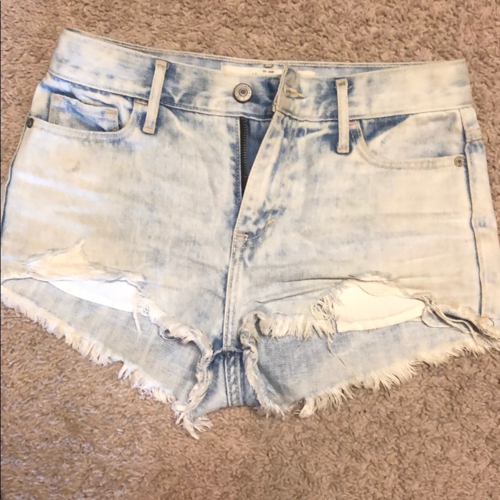 Abercrombie & Fitch high waisted jean shorts Sz 25